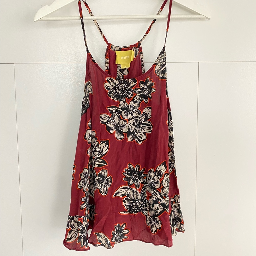 Flouncy ruffled floral blouse